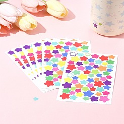 4 Bags Star Pattern DIY Paper Picture Stickers&nbsp;AJEW-FS0001-16