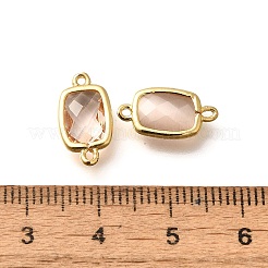Brass Pave Glass Rectangle Links Connector Charms&nbsp;STAS-K295-05G