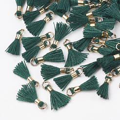 Polycotton(Polyester Cotton) Tassel Pendant Decorations&nbsp;FIND-S275-08G