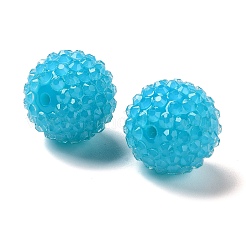 Chunky Resin Rhinestone Bubblegum Ball Beads&nbsp;RESI-S259-A05