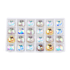 72Pcs Electroplated Transparent Glass Charms&nbsp;EGLA-N006-073