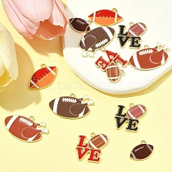 16Pcs 6 Styles Alloy Enamel Pendants&nbsp;ENAM-FS0002-44