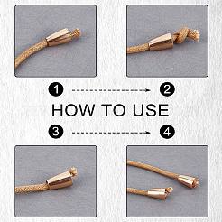 50Pcs 5 Colors Alloy Cord Ends&nbsp;FIND-GF0003-60