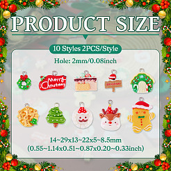 20Pcs 10 Styles Christmas Theme Rsin Pendants&nbsp;RESI-TA0004-85