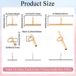 18Pcs 6 Styles Brass Tube Bails&nbsp;DIY-SC0030-76
