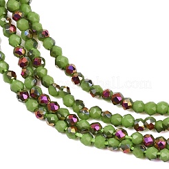 Electroplate Glass Beads Stradns&nbsp;EGLA-H114-01B