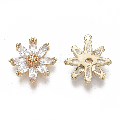 Brass Micro Pave Cubic Zirconia Pendants&nbsp;X-KK-S354-082-NF
