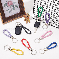 24Pcs 12 Colors Imitation Leather Keychain&nbsp;KEYC-CP0001-01