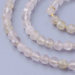 Natural Gold Rutilated Quartz Beads Strands&nbsp;G-F619-10A-4mm
