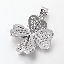 Brass Micro Pave Cubic Zirconia Pendants&nbsp;ZIRC-L035-31P-FF