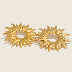 304 Stainless Steel Hollow Sun Stud Earrings&nbsp;NA9410