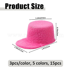 15Pcs 5 Colors EVA Craft Doll Hat&nbsp;DOLL-FH0001-06B