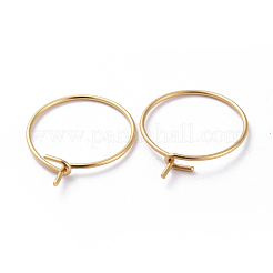 316 Surgical Stainless Steel Hoop Earring Findings&nbsp;STAS-J025-01E-G02
