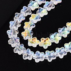 Electroplate Transparent Glass Beads Strands&nbsp;EGLA-N057-07A-01