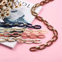 5 Strands 5 Colors Handmade Acrylic Cable Chains&nbsp;CHAC-SZ0001-02