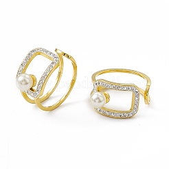 Ion Plating(IP) 304 Stainless Steel Cubic Zirconia Cuff Ring for Women&nbsp;LS-RJEW-C060-04G