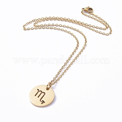304 Stainless Steel Pendant Necklaces&nbsp;NJEW-E147-05G