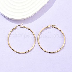 Ion Plating(IP) 304 Stainless Steel Hoop Earrings&nbsp;EJEW-N0016-11G-H
