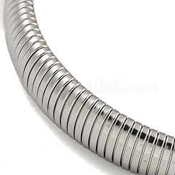 Non-Tarnish 304 Stainless Steel Spring Bangles for Women Men&nbsp;BJEW-U003-02B-P