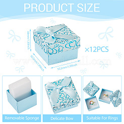 Bowknot Cardboard Paper Ring Gift Storage Boxes&nbsp;CON-TAC0001-16E