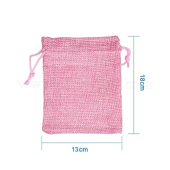 Burlap Packing Pouches Drawstring Bags&nbsp;ABAG-PH0001-18x13cm-04