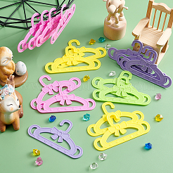 40Pcs 4 Colors Bowknot & Star Pattern Plastic Doll Clothes Hangers&nbsp;DIY-CA0003-48