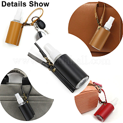 5Pcs 5 Colors Plastic Hand Sanitizer Bottle with PU Leather Cover&nbsp;KEYC-WR0001-34