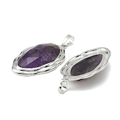 Natural Amethyst Faceted Pendants&nbsp;G-D102-02P-01