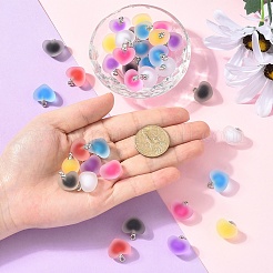 10Pcs Frosted Resin Pendants&nbsp;RESI-YW0004-45G