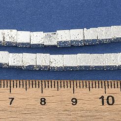 Electroplated Natural Lava Rock Beads Strands&nbsp;G-L606-E02-01F
