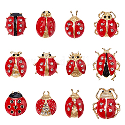 1 Bag Ladybug Enamel Pins&nbsp;JEWB-FH0002-56