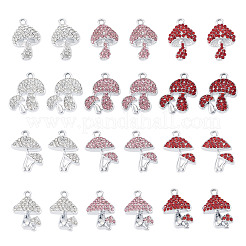 36Pcs 12 Styles Rack Plating Alloy Rhinestone Pendants&nbsp;FIND-TA0010-29