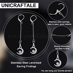 40Pcs 2 Styles 304 Stainless Steel Leverback Earring Findings&nbsp;EJEW-AB00015