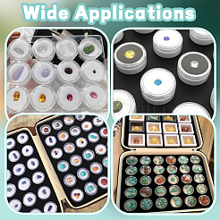 144Pcs Round Transparent Plastic Loose Diamond Packing Small Boxes Sets&nbsp;CON-WH0095-198B