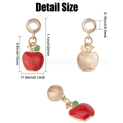 16Pcs Golden Plated Alloy European Dangle Charms&nbsp;MPDL-CA0001-05