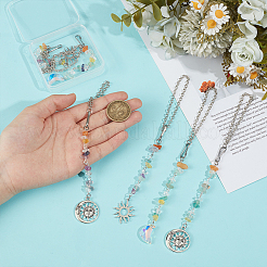Glass & Alloy Pendant Decoration&nbsp;HJEW-OC00290