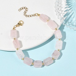 Natural Madagascar Rose Quartz Beaded Bracelets for Women&nbsp;BJEW-JB14156-03