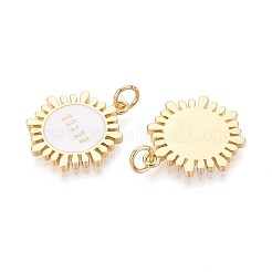 Brass Enamel Pendants&nbsp;KK-N277-07A-G