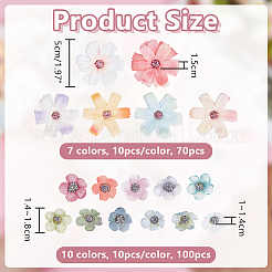 170Pcs 17 Styles Handmade Silk Cloth Flower&nbsp;AJEW-PH0006-58