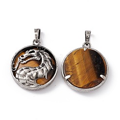 Natural Tiger Eye Pendants&nbsp;G-H281-05I
