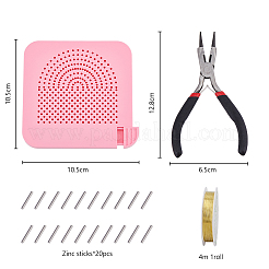 1 Set ABS Plate with Zinc Alloy Sticks and 1Pc Carbon Steel Round Nose Pliers&nbsp;TOOL-DC0001-14