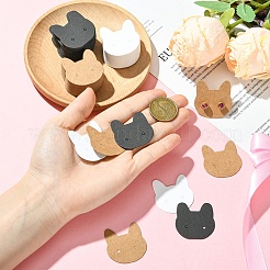 100Pcs Cat Shaped Paper Earring Display Cards&nbsp;EDIS-YW0001-09A