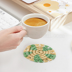 Bohemia Handmade Woven Cotton Coaster&nbsp;AJEW-WH20020-294G