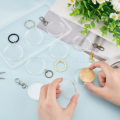2 Sets 2 Style Commemorative Coin Acrylic Pendant Keychain Sets&nbsp;KEYC-FG0001-08