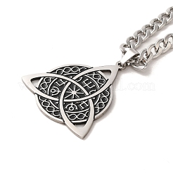 201 Stainless Steel Enamel Pendant Necklaces&nbsp;NJEW-P293-02P