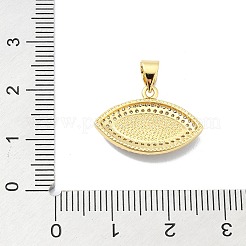 Brass Micro Pave Clear Cubic Zirconia Pendants&nbsp;KK-A221-11G