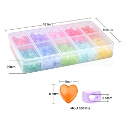 600Pcs 10 Colors Imitation Jelly Acrylic Beads&nbsp;MACR-YW0001-82