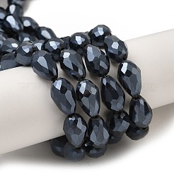 Electroplate Glass Beads Strands&nbsp;EGLA-E010-10x15mm-F03