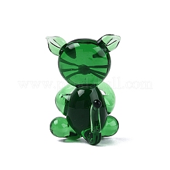 Handmade Lampwork Cat Figurine Display Decorations&nbsp;LAMP-N034-26D