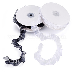 2Rolls 2 Colors Floral Polyester Lace Ribbon&nbsp;OCOR-TA0002-66
